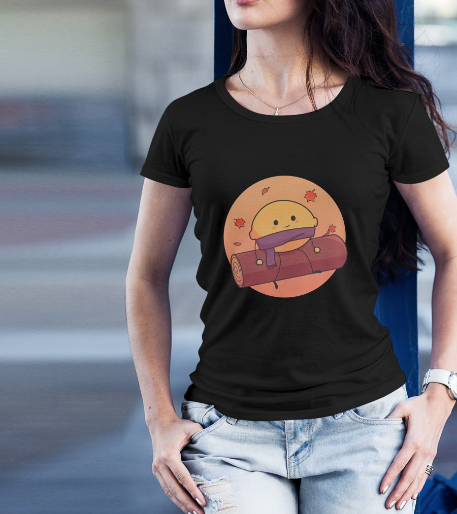 Drops By Ponk Merch Lemon Fall Leaves Cozy Autumn Logs T-Shirt