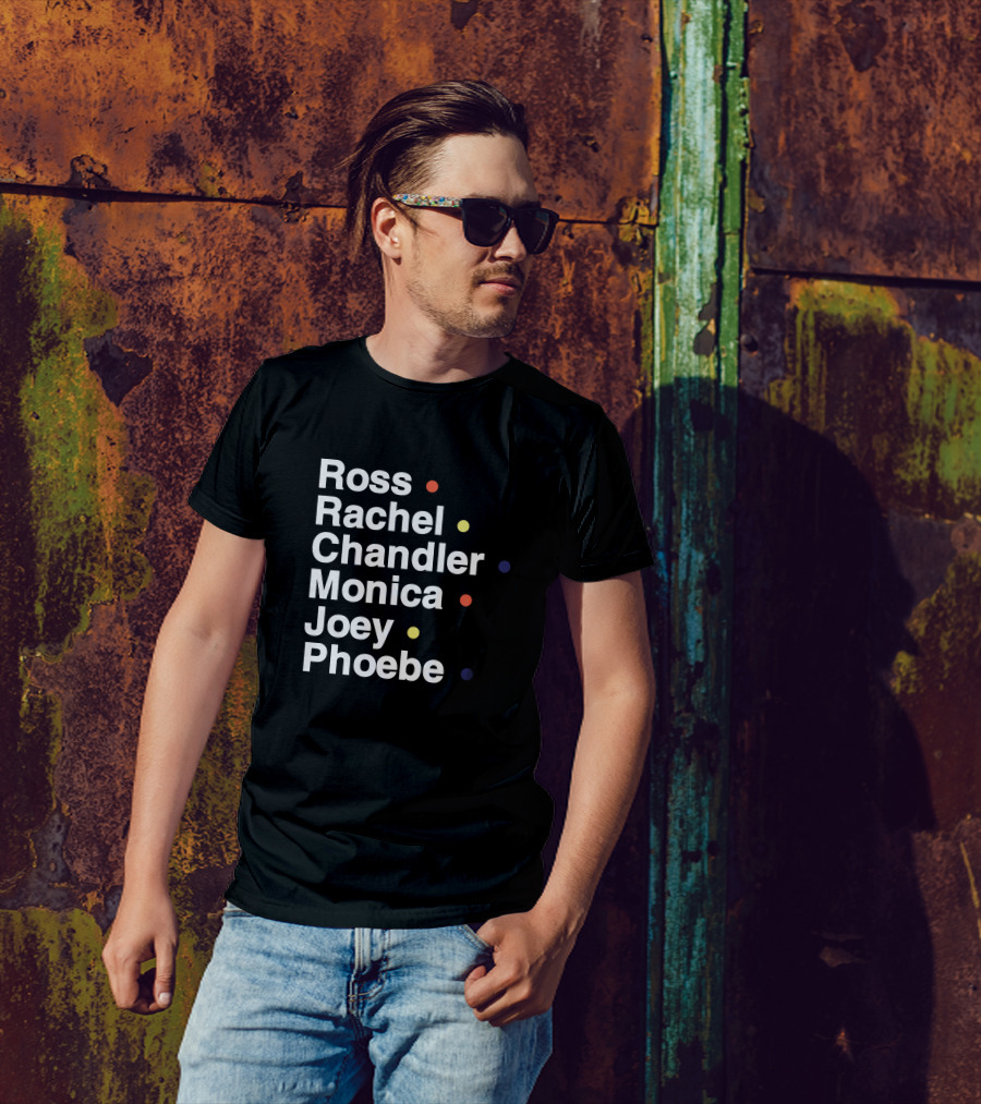 Ross Rachel Chandler Monica Joey Phoebe BR Football F.R.I.E.N.D.S T-Shirt