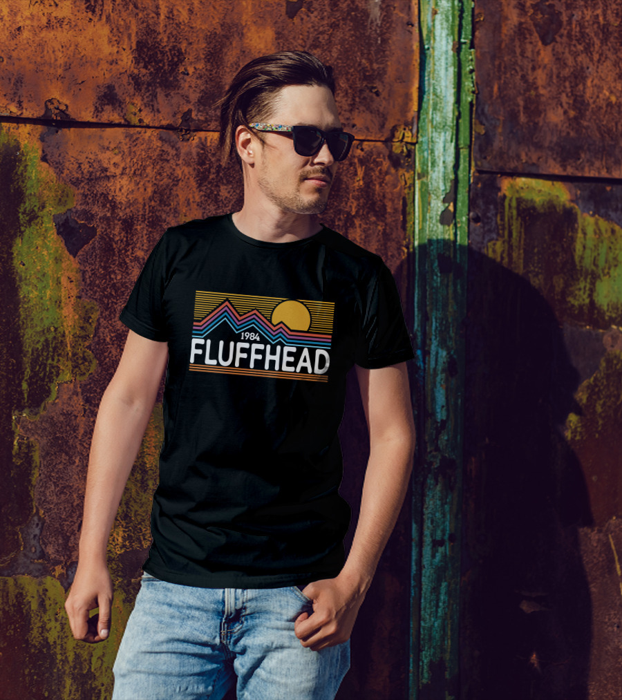 1984 Fluffhead Phish Design With Sun And Mountain Stripes T-Shirt