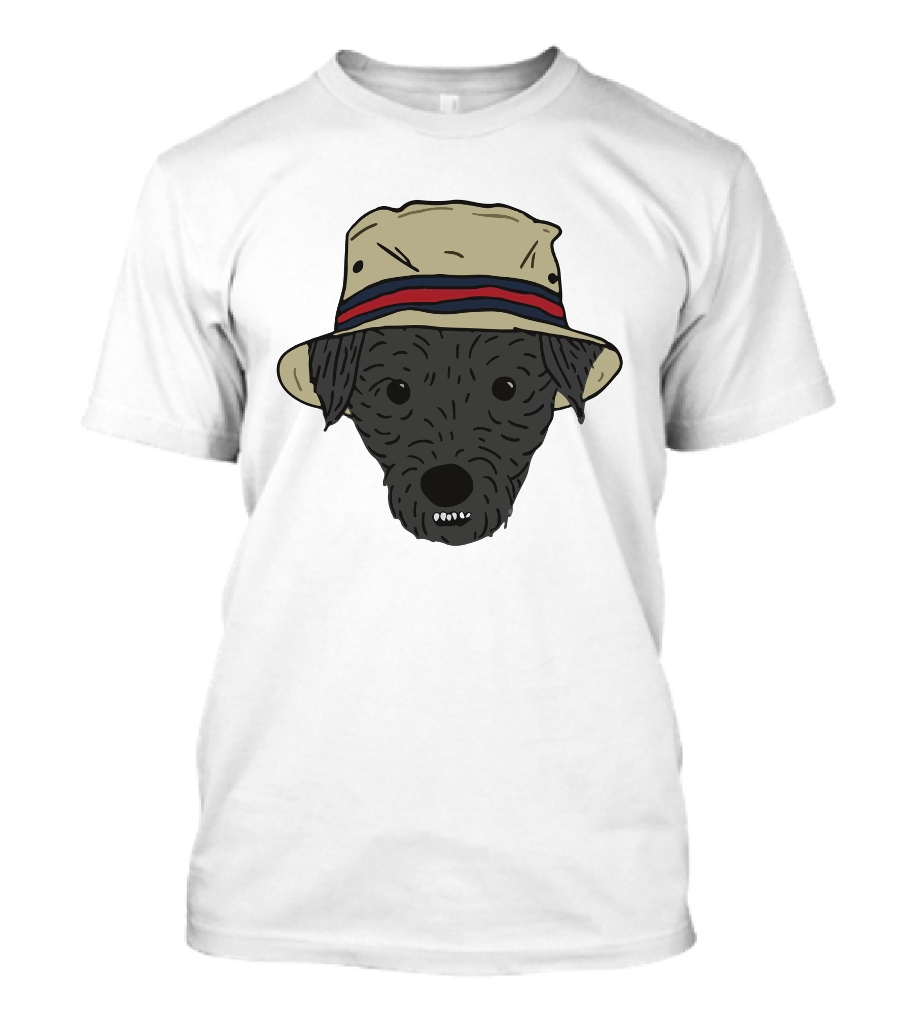 GoneFishingMerch Mortimer And Whitehouse Gone Fishing Dog In Bucket Hat T-Shirt
