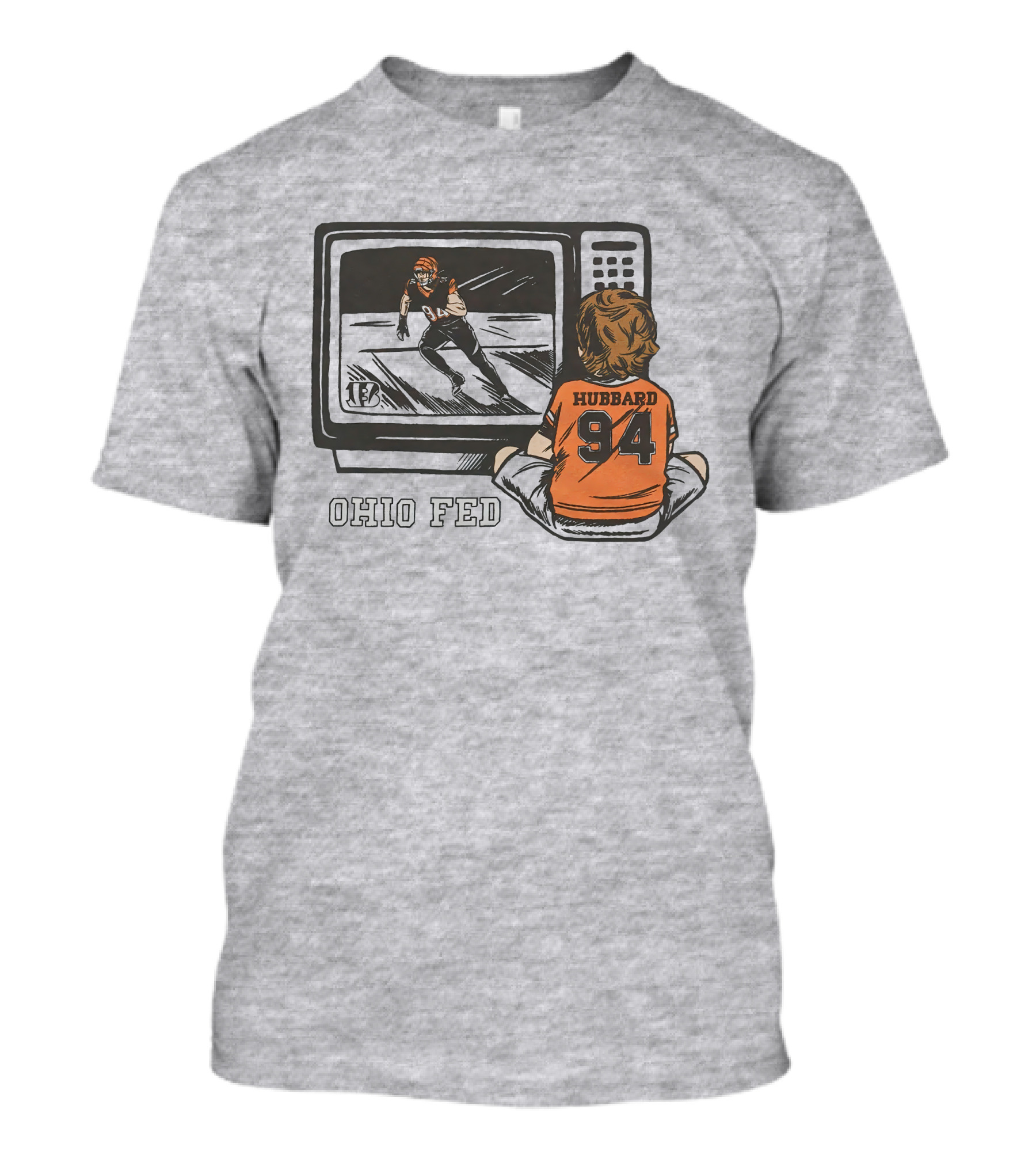 Cincinnati Bengals Sam Hubbard Ohio Fed 94 TV Retro Football T-Shirt