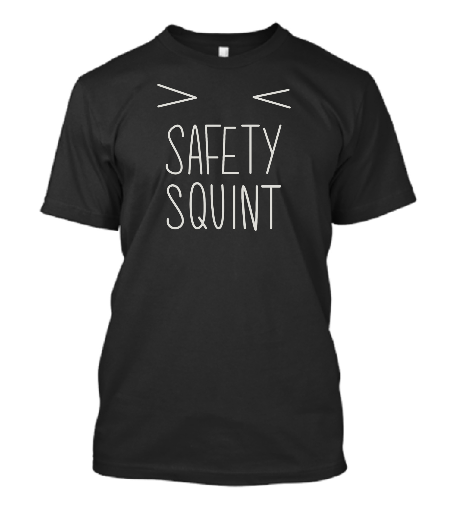 Evan And Katelyn Merch Threadless Safety Squint Text With Exclamation Marks T-Shirt