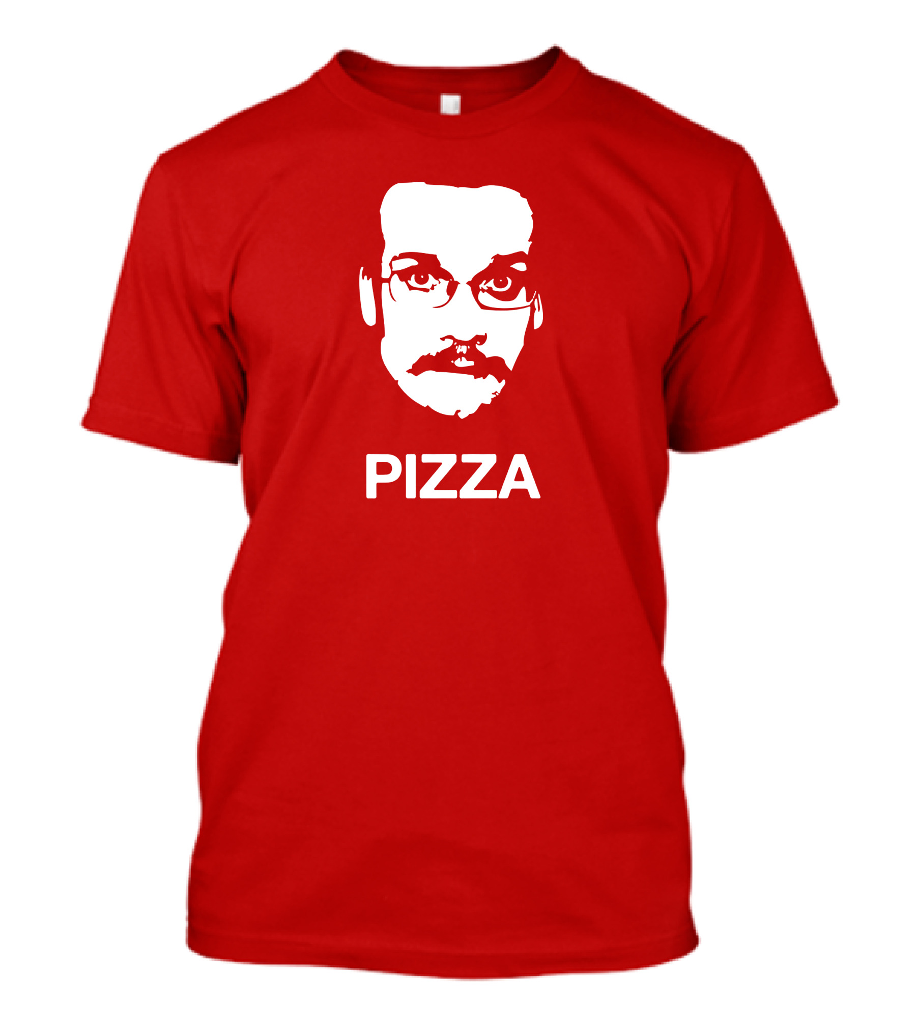 Drawfee Merch Pizza John DFTBA Face Silhouette Red T-Shirt