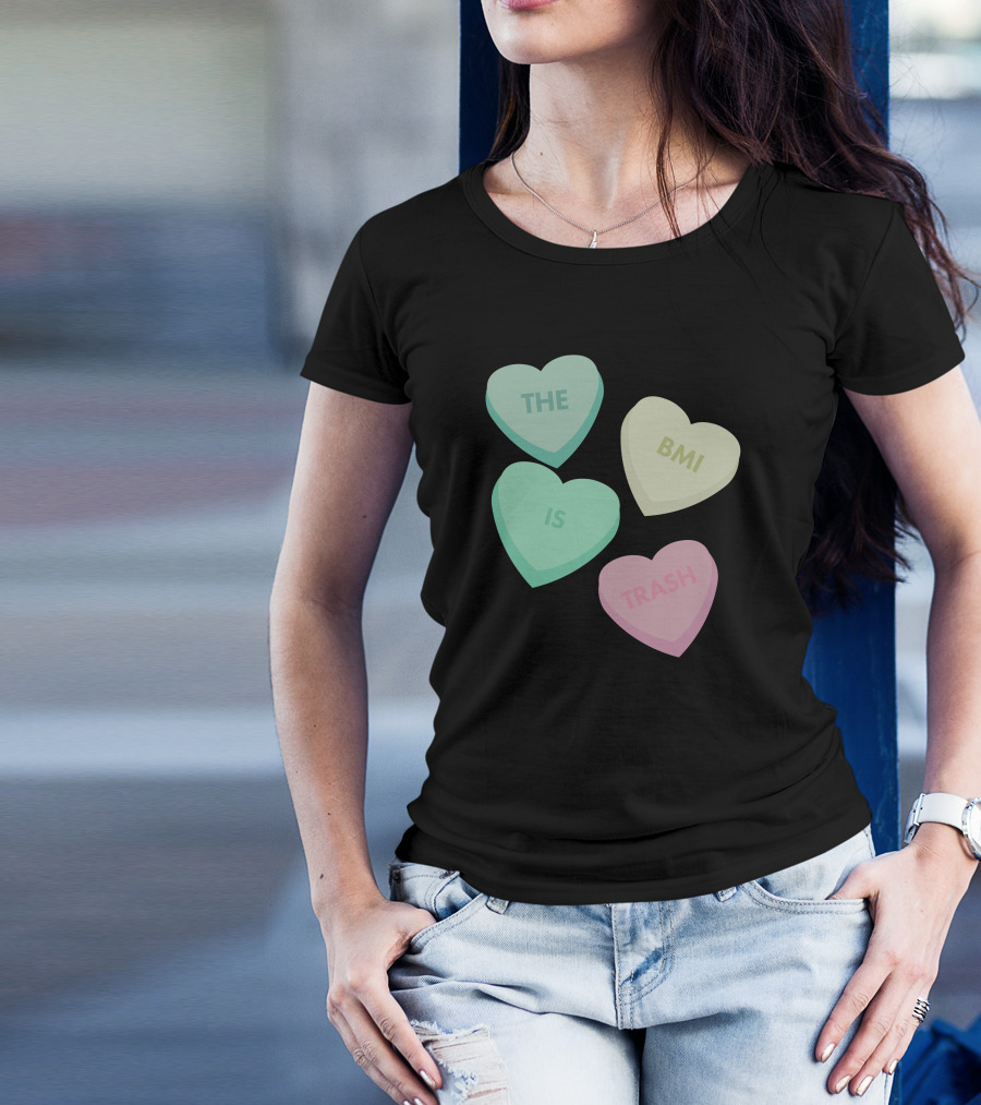 The Bmi Is Trash Pastel Heart Shapes T-Shirt