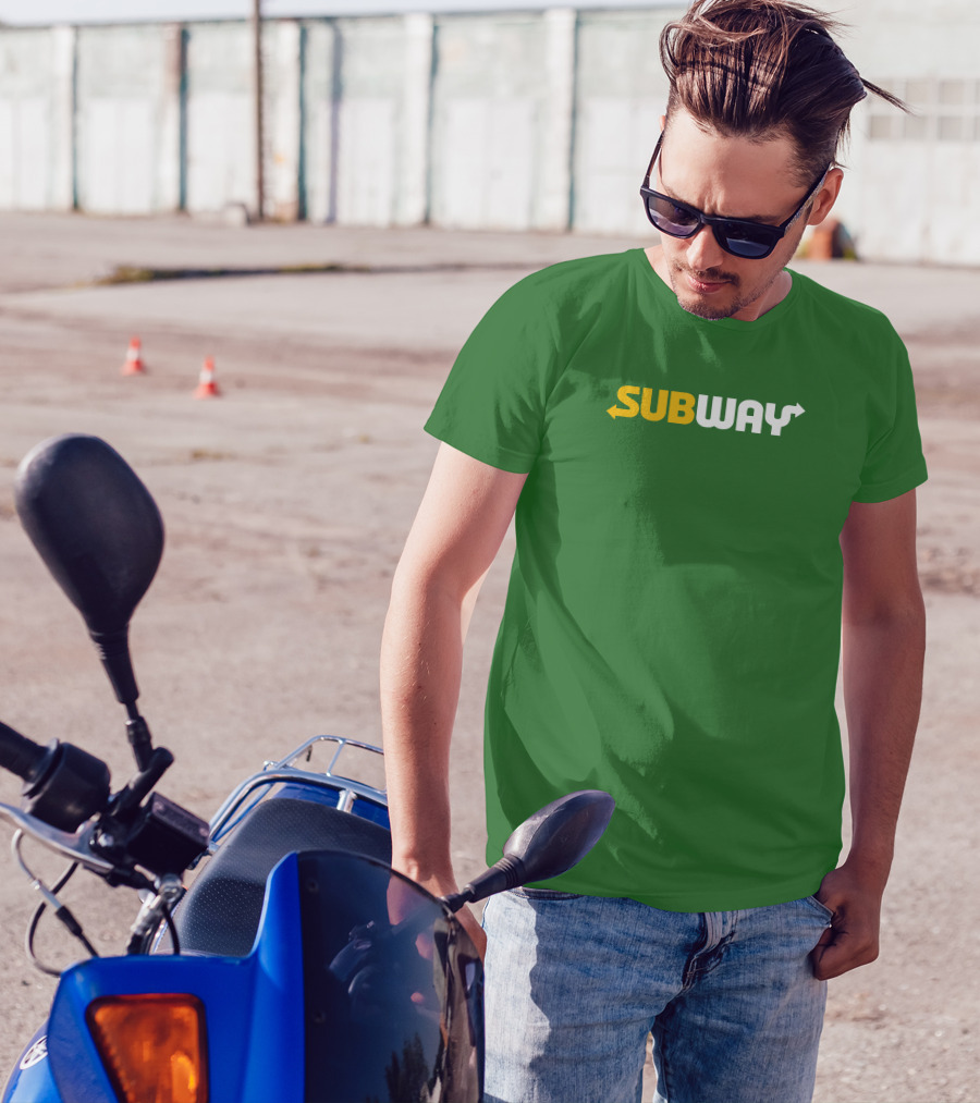 Keefler Subway Logo With Green Background T-Shirt