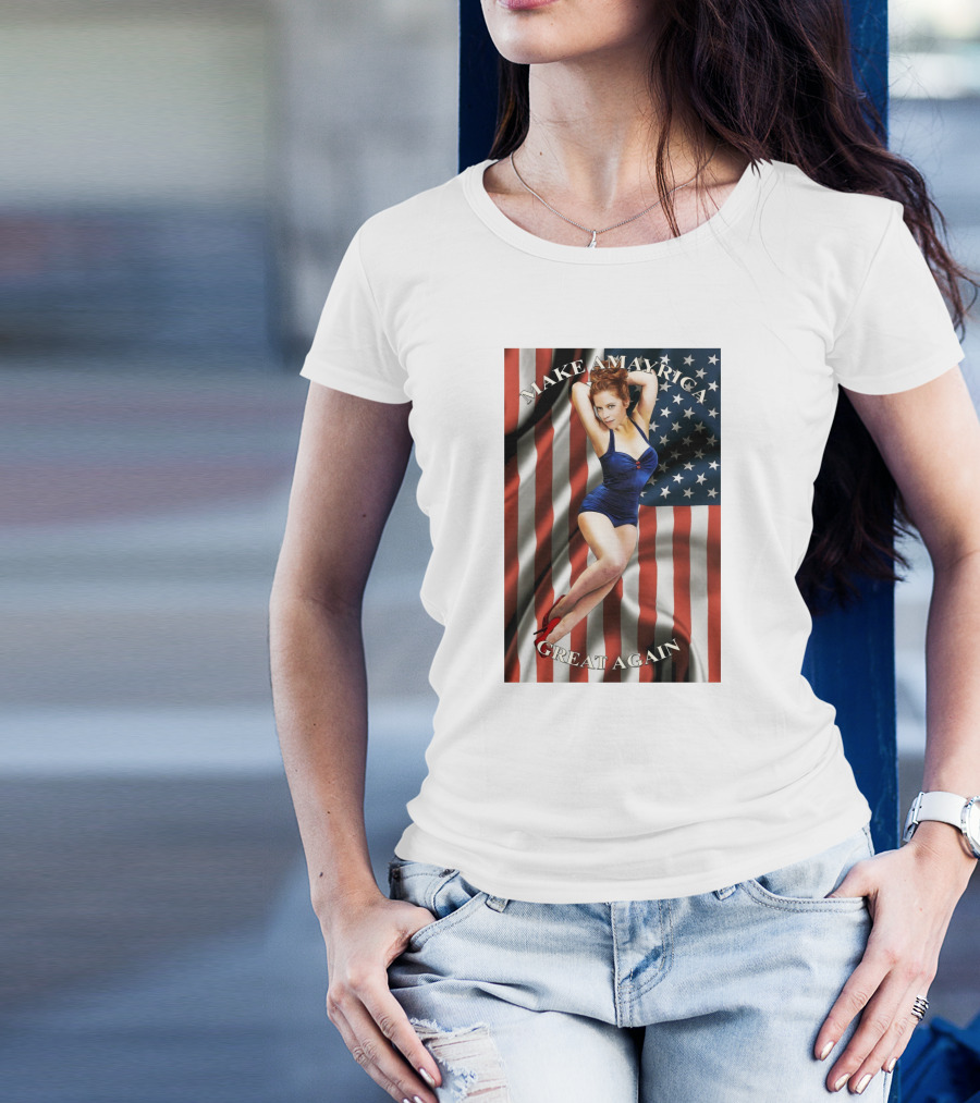 MAKE AMERICA GREAT AGAIN US FLAG PIN-UP MODEL T-Shirt