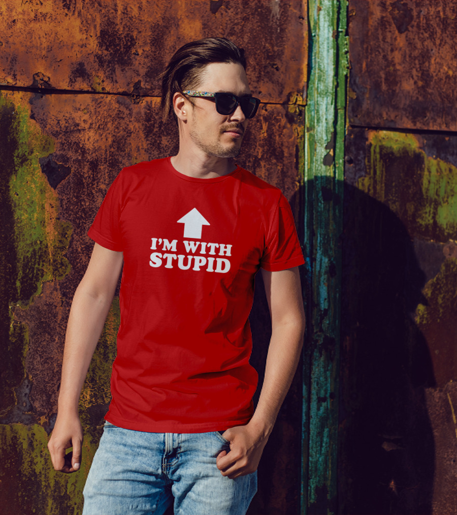 Vlog Creations Merch I'm With Stupid Arrow T-Shirt