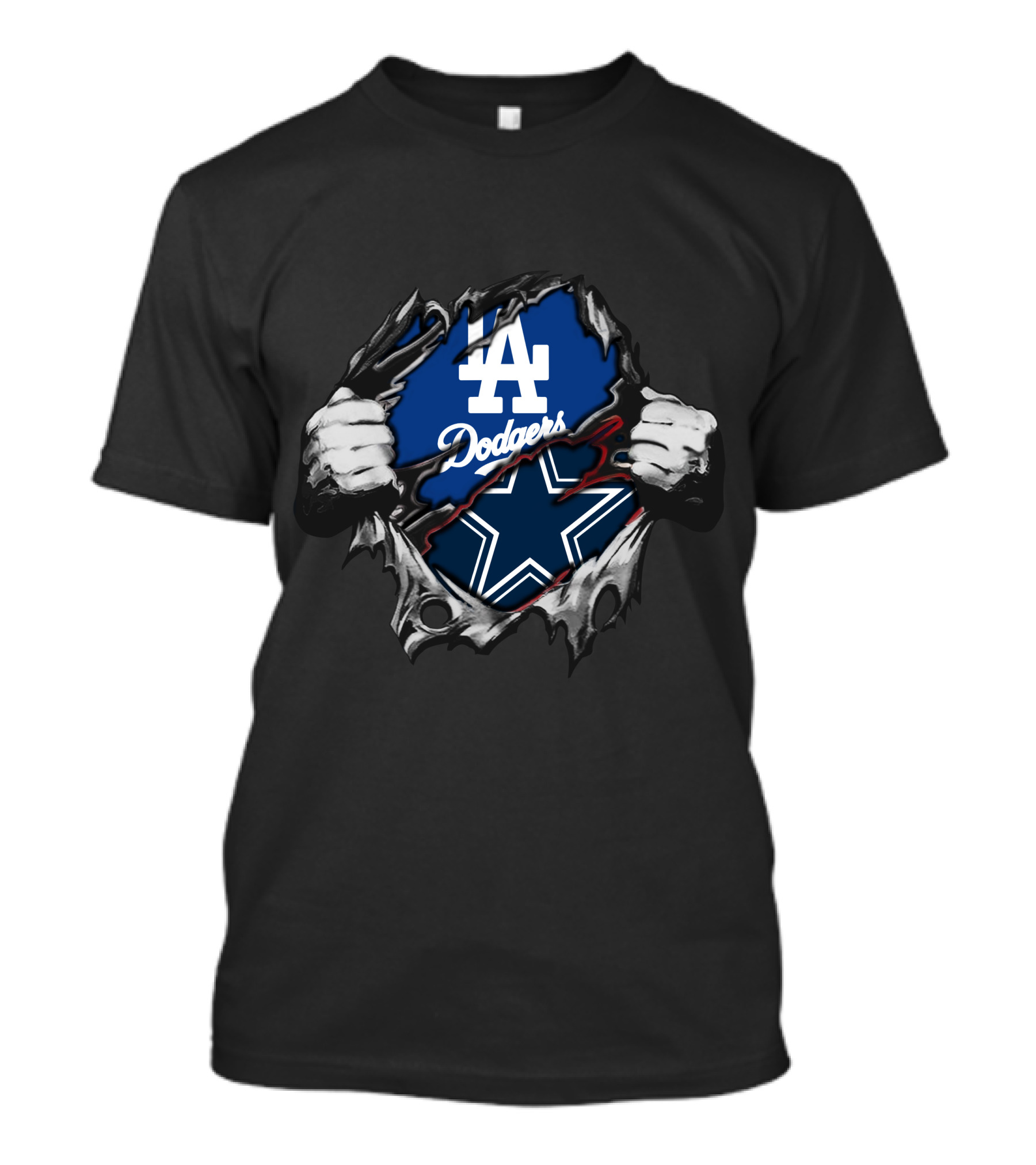Cowboys LA Dodgers Fan Crossover T-Shirt