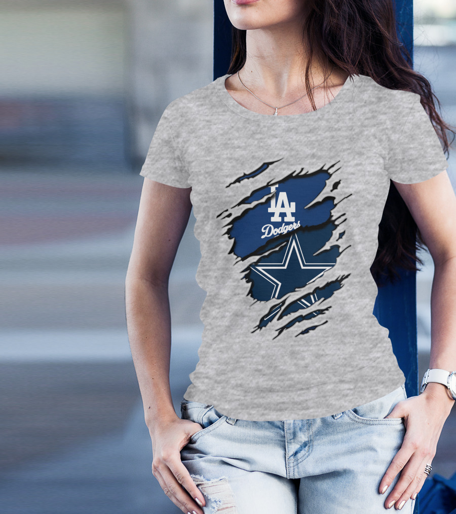 Dodgers Cowboys La Logo Mashup T-Shirt
