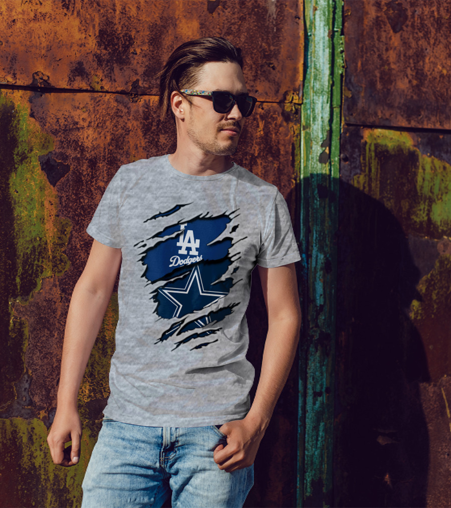 Dodgers Cowboys La Logo Mashup T-Shirt