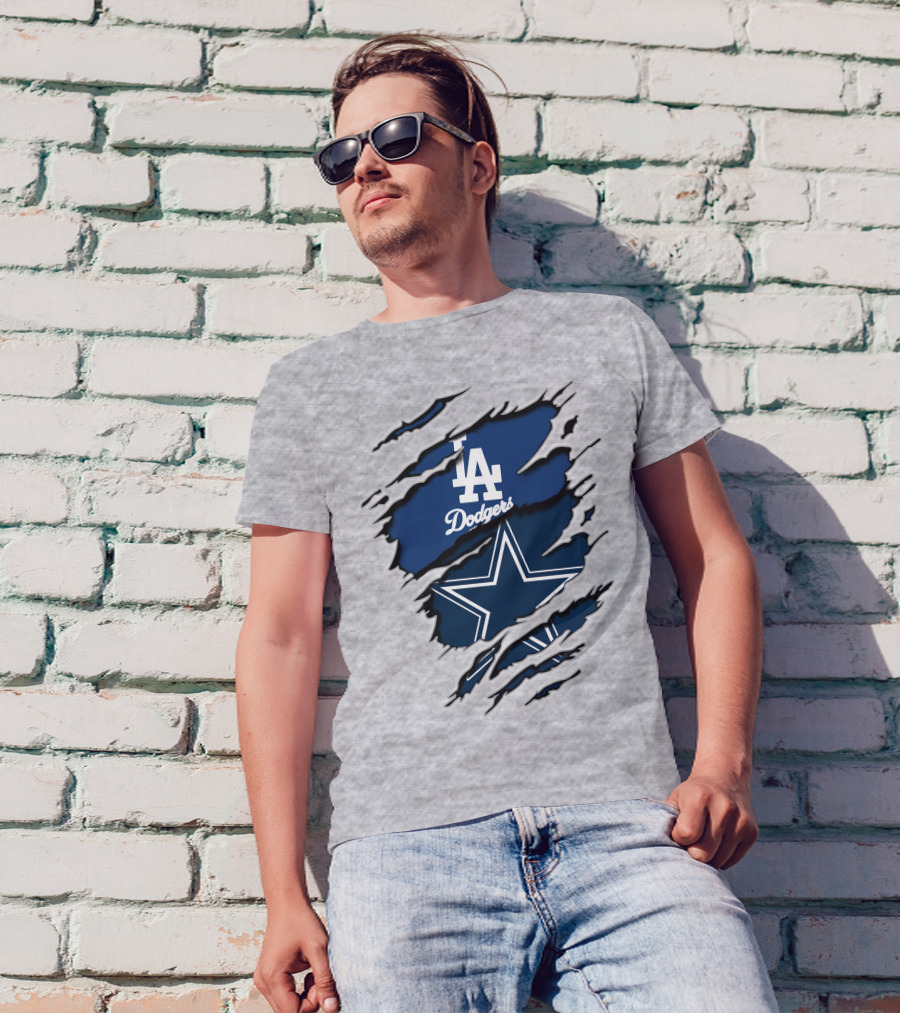 Dodgers Cowboys La Logo Mashup T-Shirt