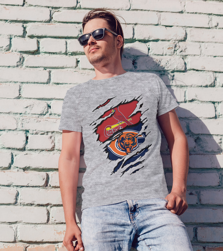 Cardinals Bears Claw Marks Sports T-Shirt