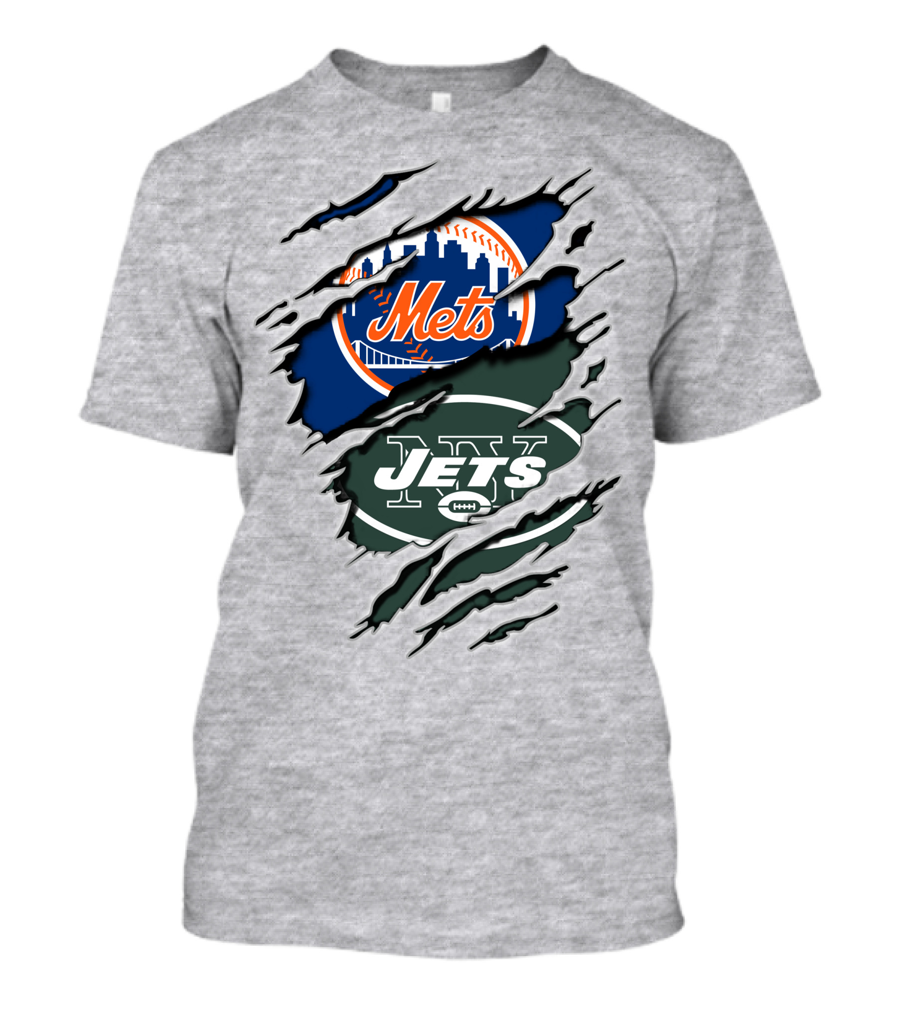 Mets Jets Claw Marks Scratch T-Shirt