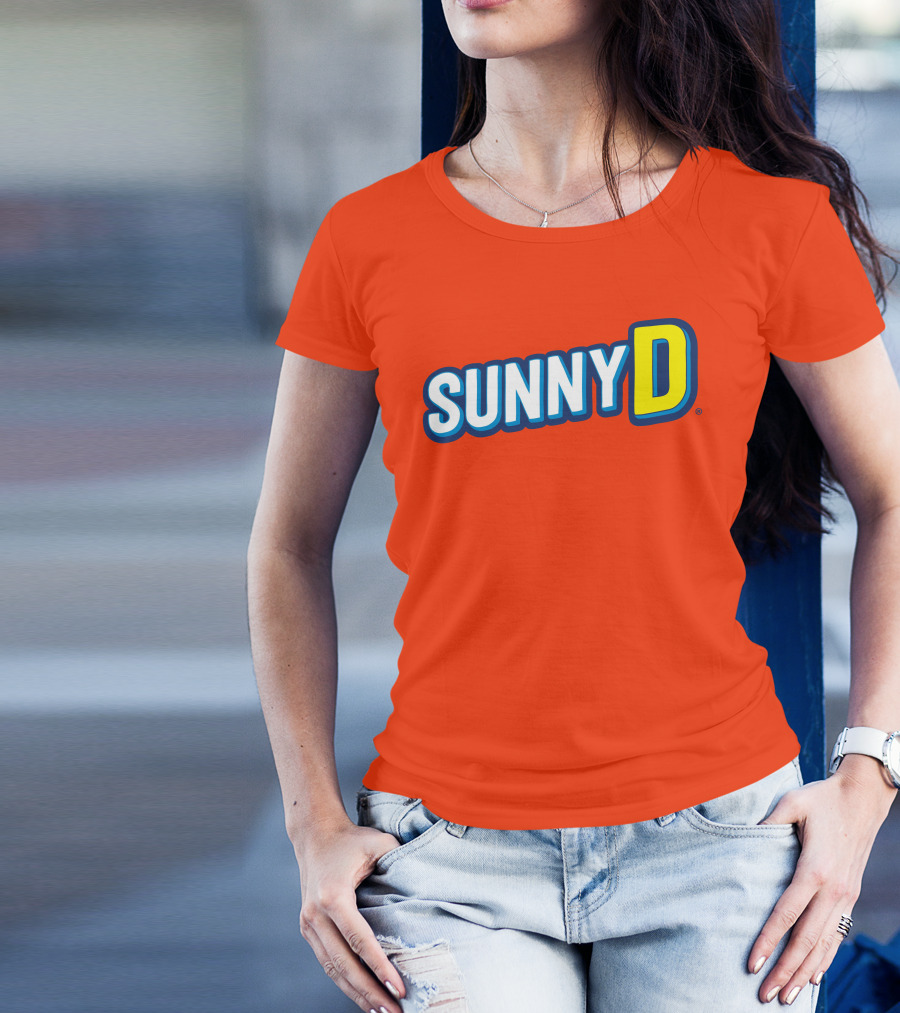 SUNNYD Retro Logo Bright Orange T-Shirt