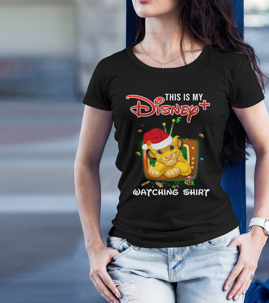 This Is My Disney+ Watching Shirt Simba Christmas T-Shirt