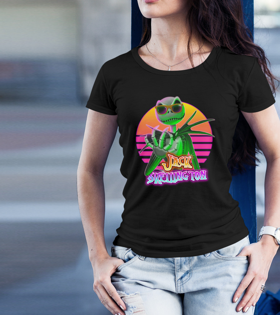 Jack Skellington Retro Neon Style T-Shirt