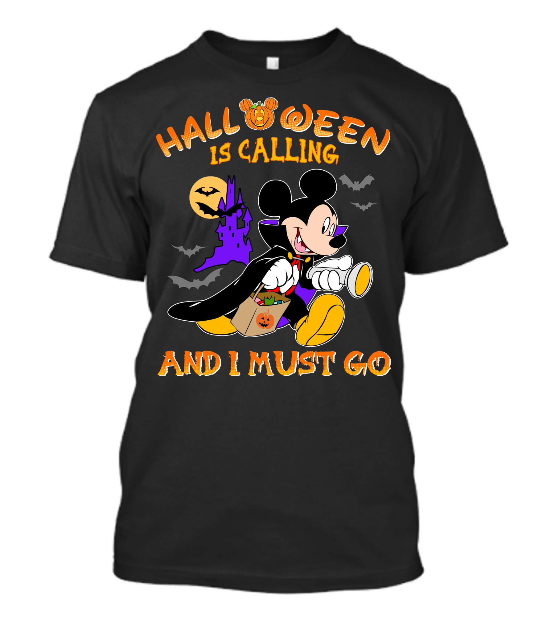 Halloween 24 Is Calling And I Must Go With Mickey Mouse In Costume T-Shirt