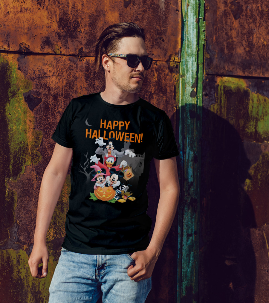 Happy Halloween 28 Mickey Donald Goofy Minnie Pluto T-Shirt