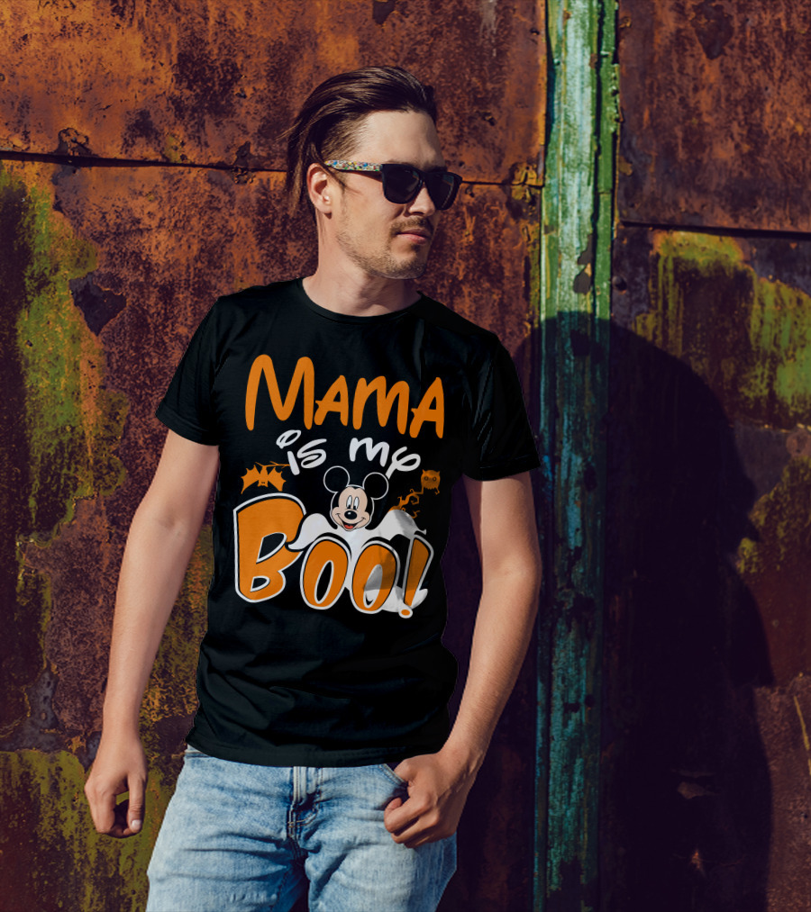 Mama Is My Boo Halloween Mickey Mouse Ghost T-Shirt