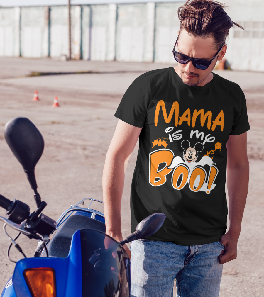 Mama Is My Boo Halloween Mickey Mouse Ghost T-Shirt