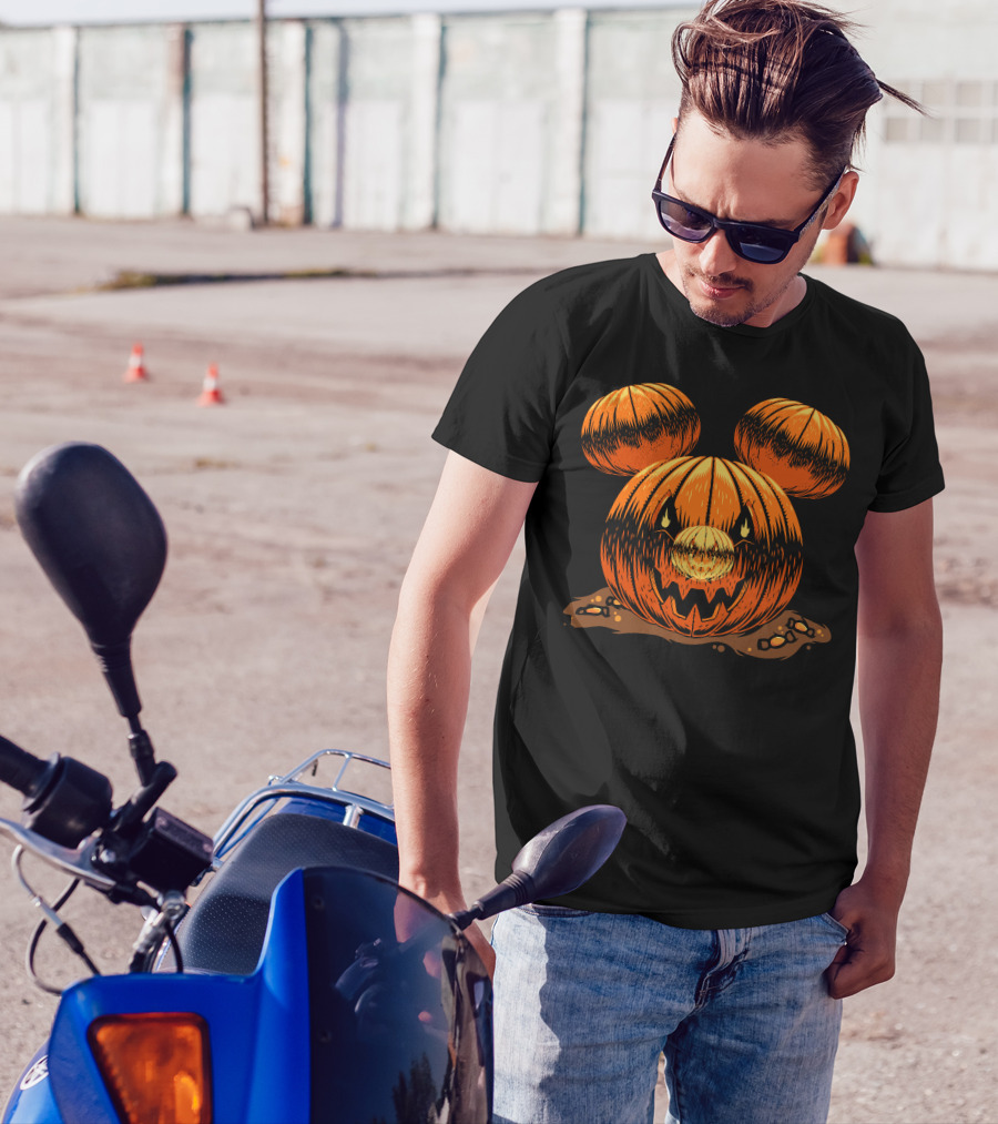 Halloween 76 Pumpkin Mouse Ears Jack-O'-Lantern T-Shirt