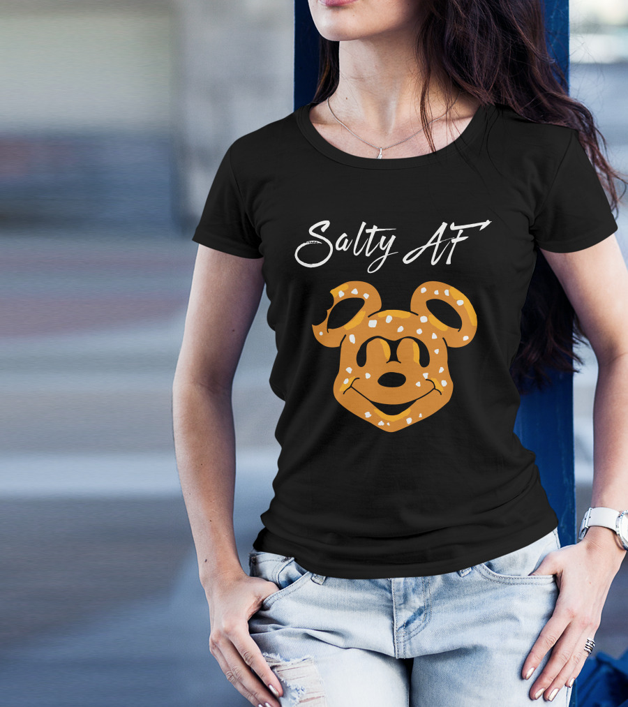Salty Af Mickey Pretzel Style T-Shirt