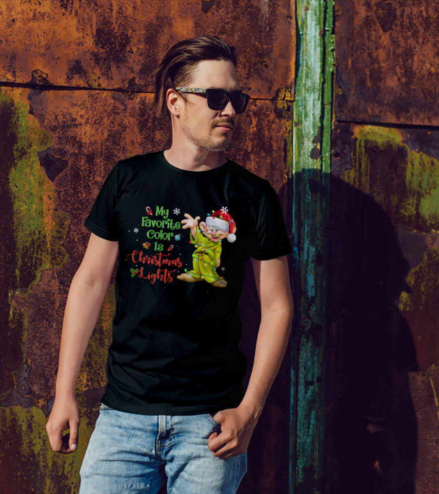 My Favorite Color Is Christmas Lights Dopey T-Shirt