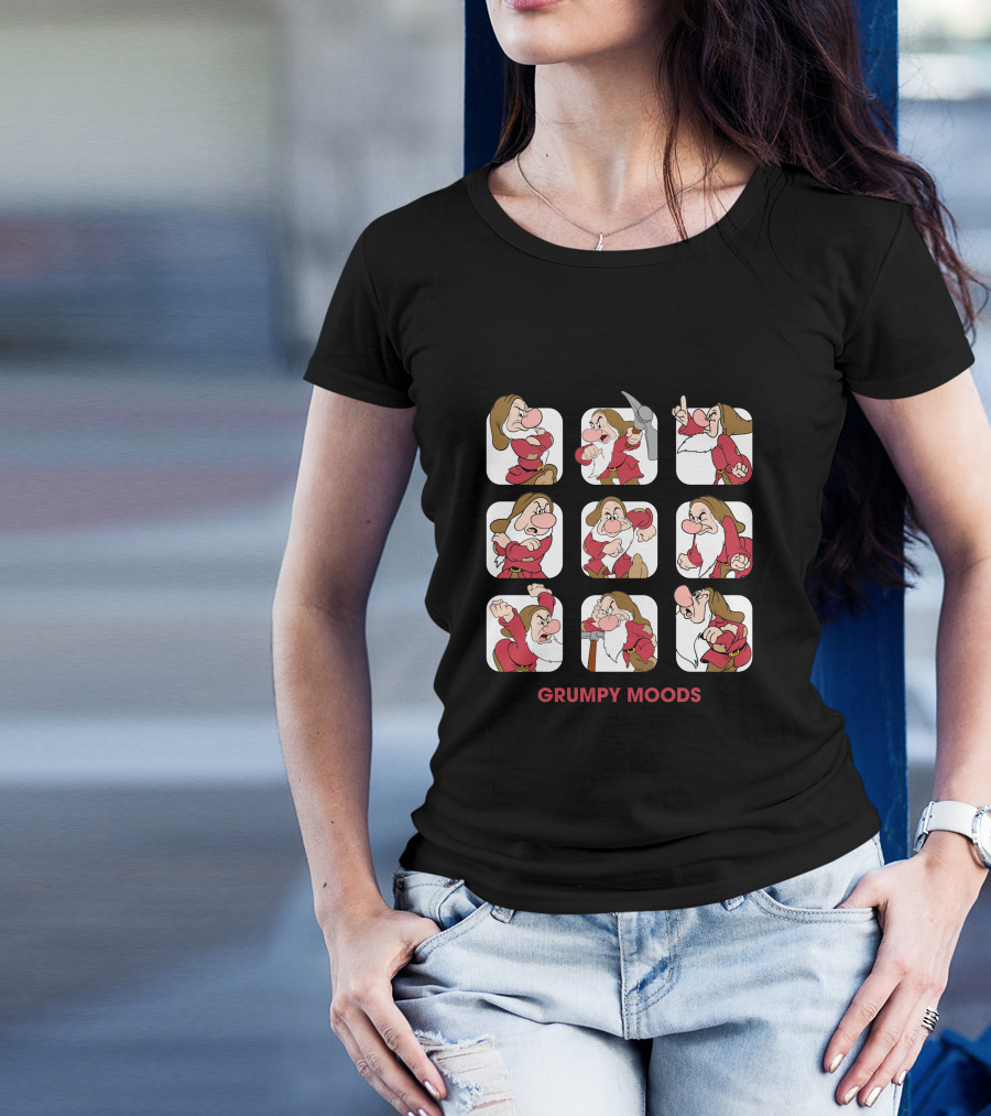 Grumpy Moods Snow White Character Expressions T-Shirt