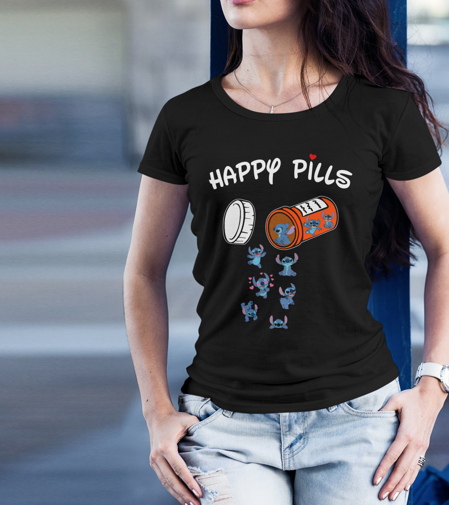 Happy Pills Stitch Capsule Fun Characters T-Shirt
