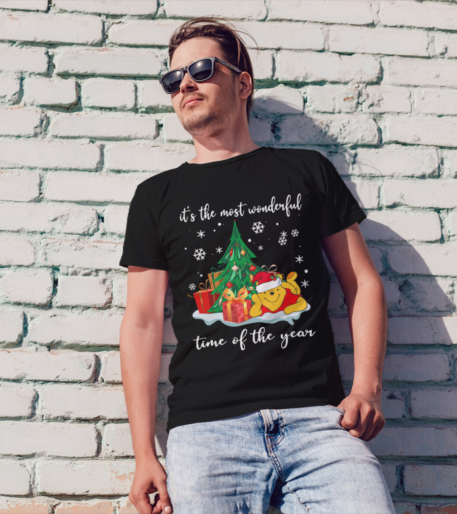 It's The Most Wonderful Time Of The Year Pooh Christmas Tree And Gifts T-Shirt