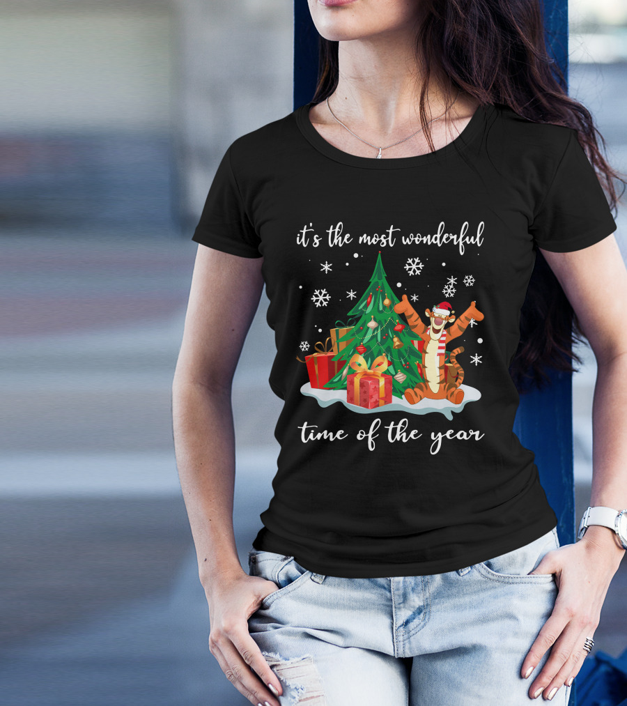 It's The Most Wonderful Time Of The Year Tigger Christmas Tree Celebration T-Shirt