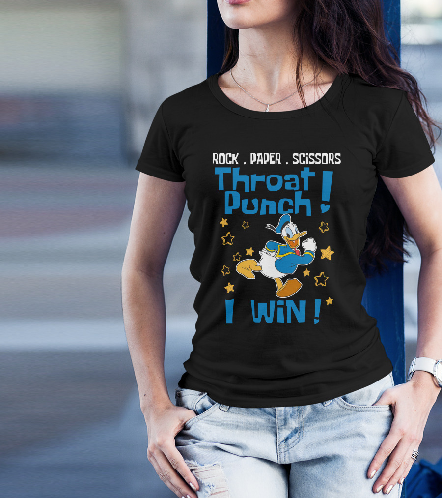Rock Paper Scissors Throat Punch I Win T-Shirt