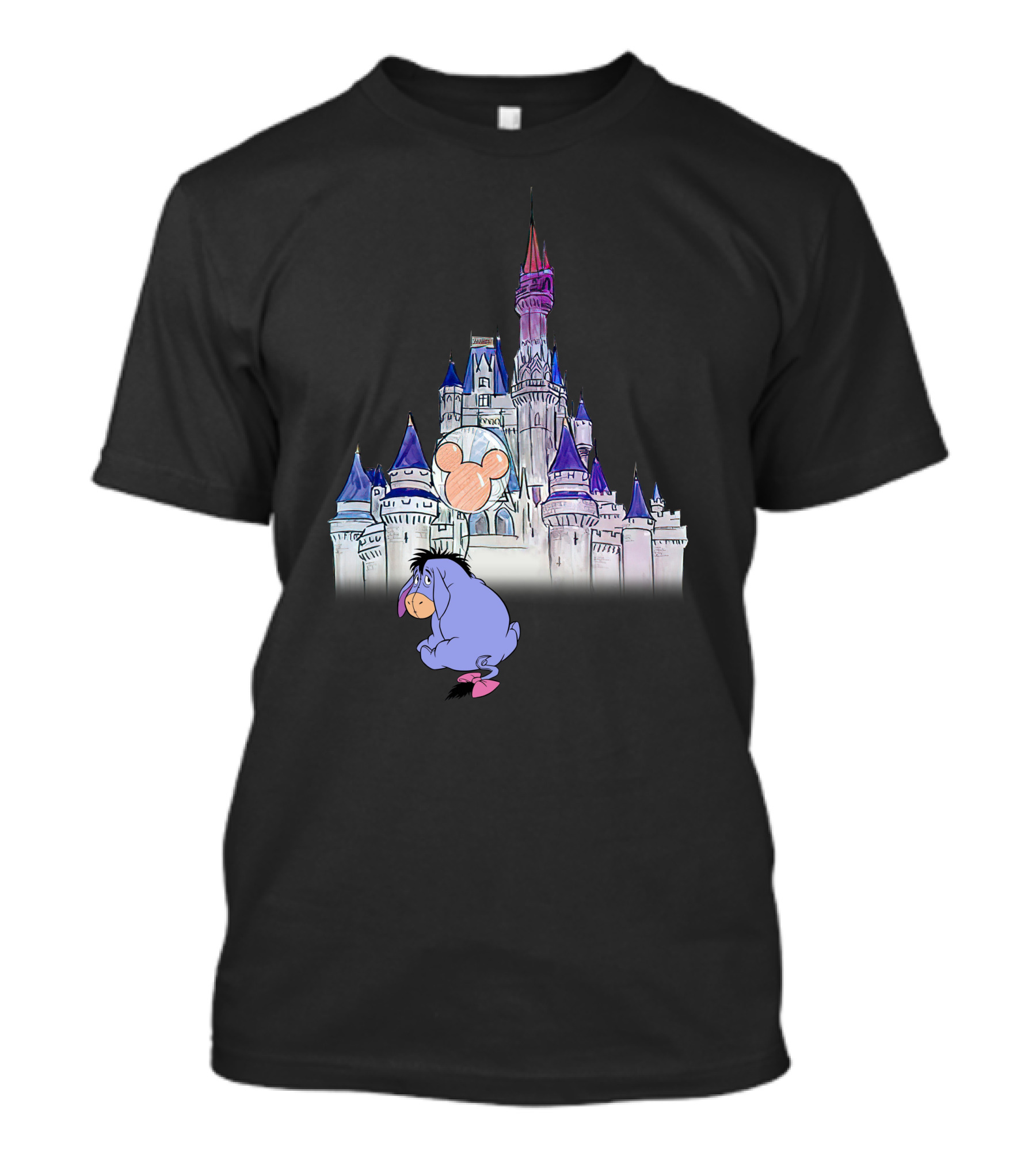 Eeyore Disney Castle Mickey Balloon T-Shirt