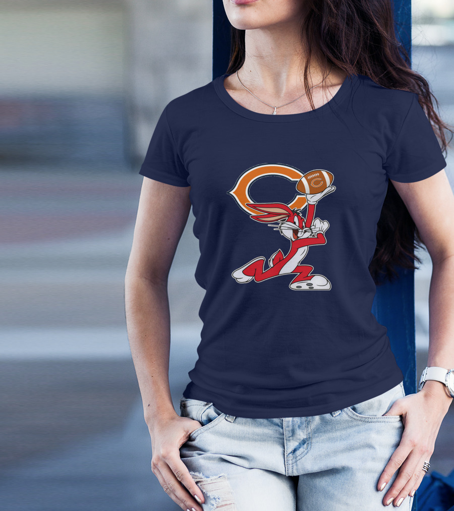 Chicago Bears Bugs Bunny Chiefs Football T-Shirt