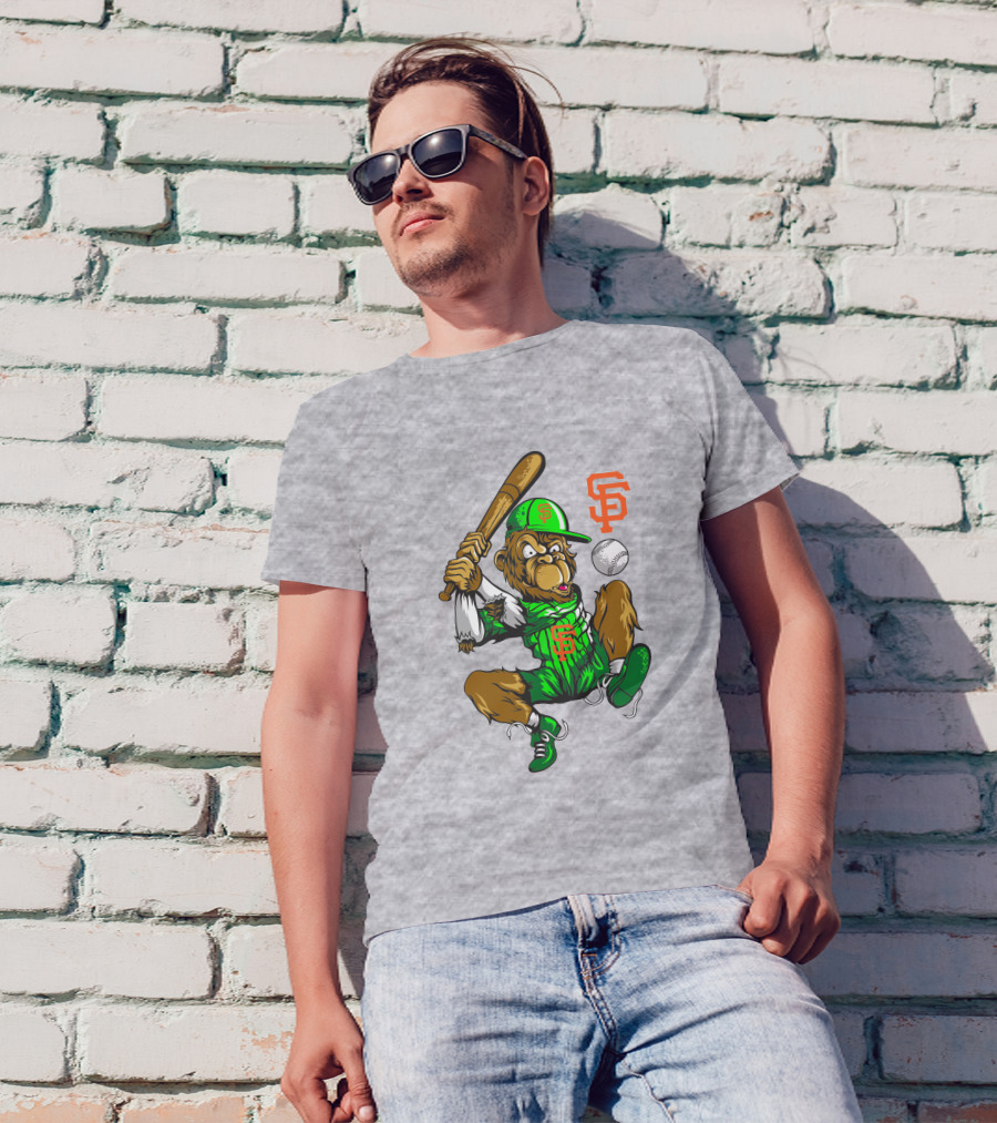San Francisco Giants Sf Baseball Monkey Home Run T-Shirt