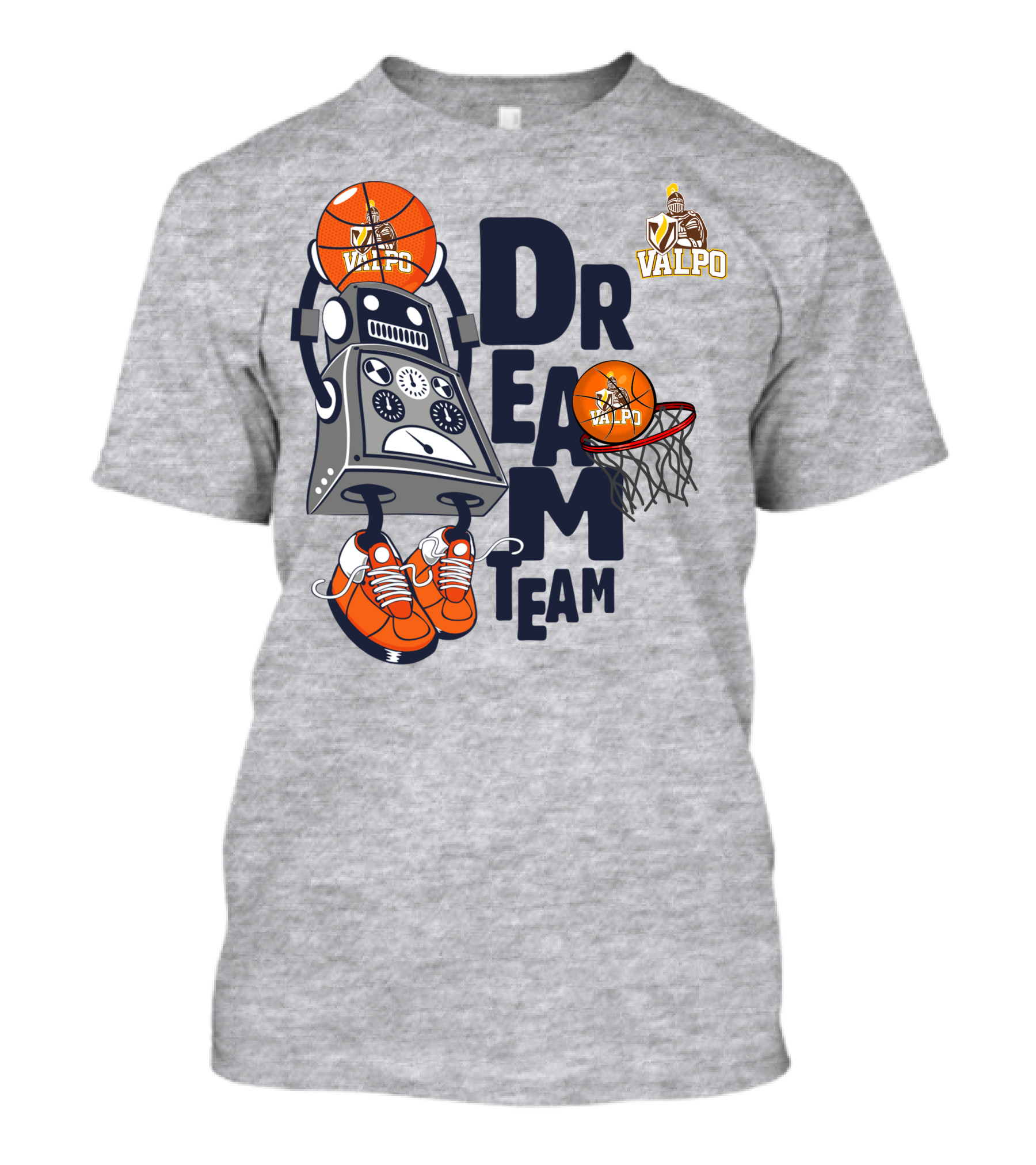 Valpo Basketball Robot Dream Team Knight T-Shirt