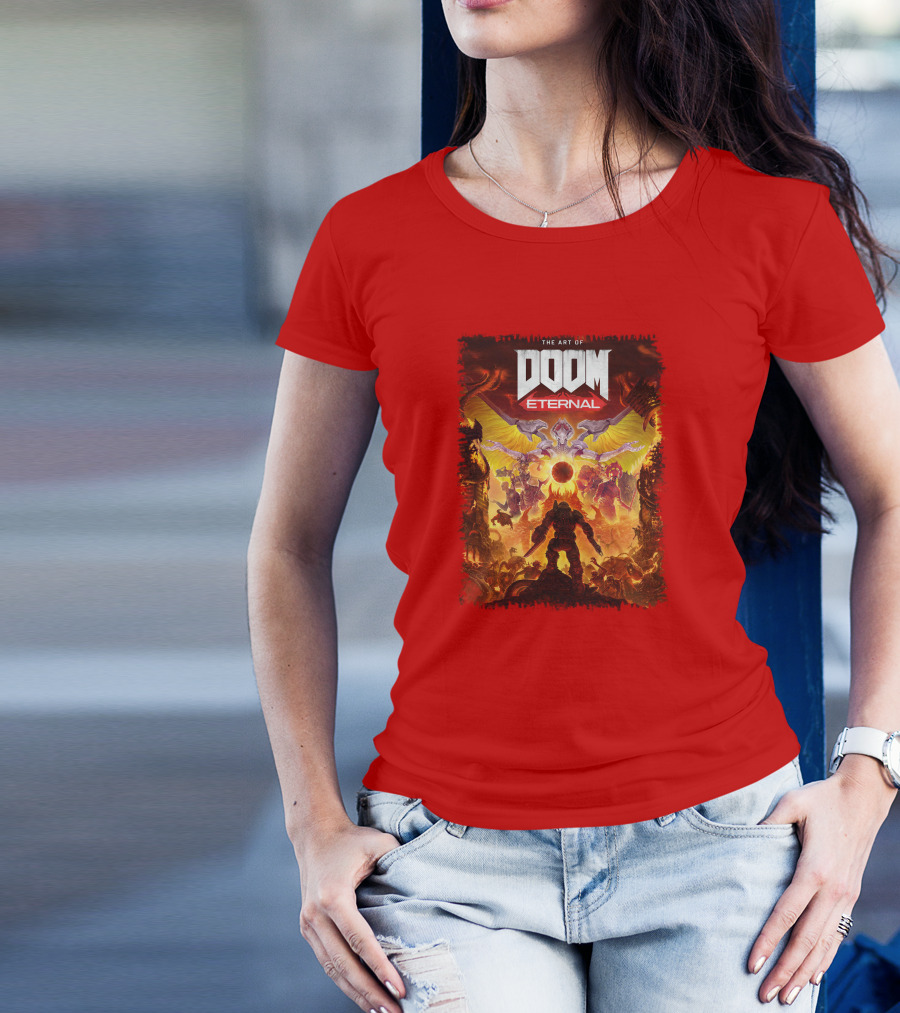 DOOM Eternal The Art Of Fiery Battle Imagery Iconic Elements T-Shirt