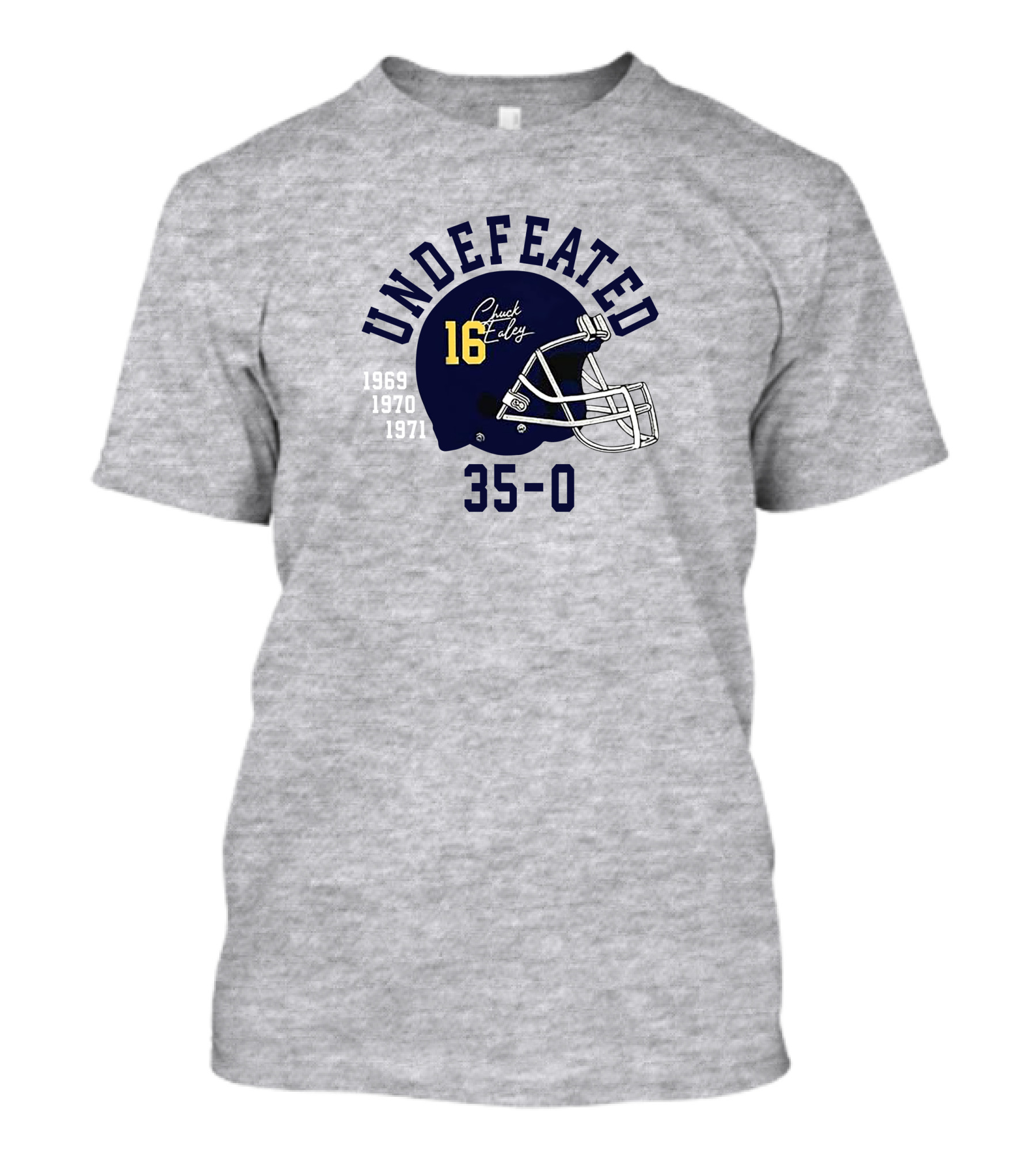 Undefeated Chuck Ealey 1969 1970 1971 35-0 Helmet 16 T-Shirt