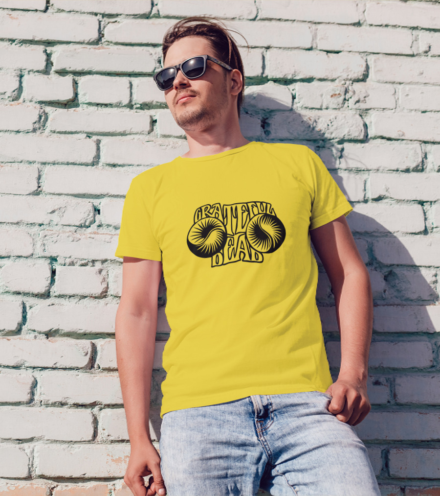 Bo Bushnell Grateful Dead 1967 Psychedelic Text T-Shirt