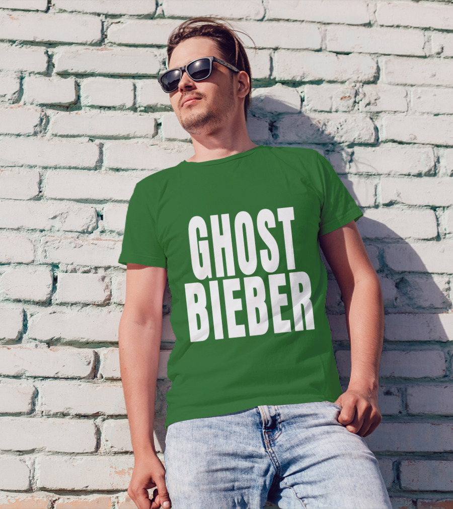 Shop Justin Bieber Music Ghost Bieber Crewneck T-Shirt
