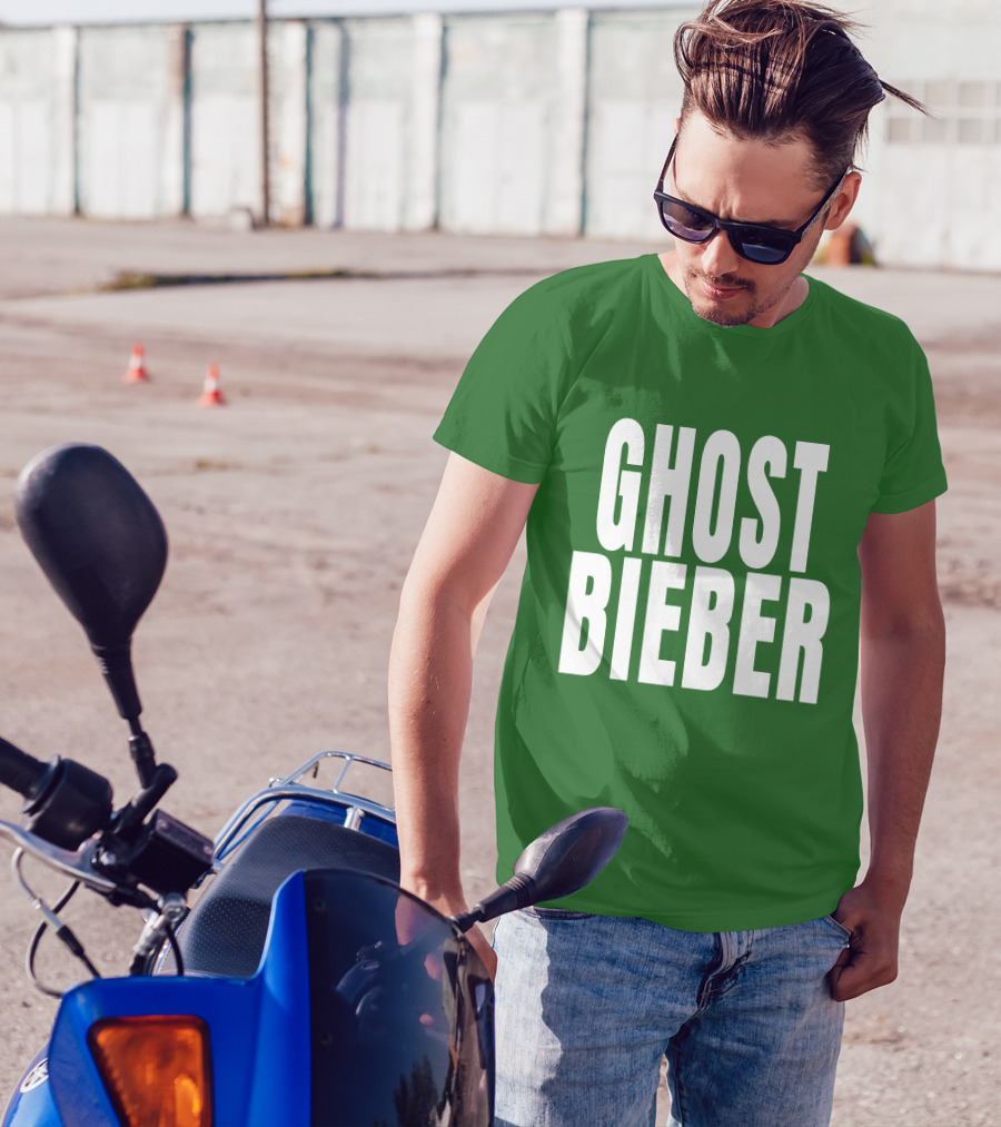 Shop Justin Bieber Music Ghost Bieber Crewneck T-Shirt
