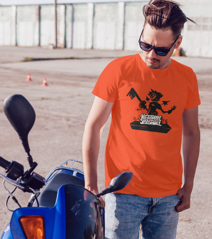 Nightmare On Smashville Halloween Scarecrow Image T-Shirt