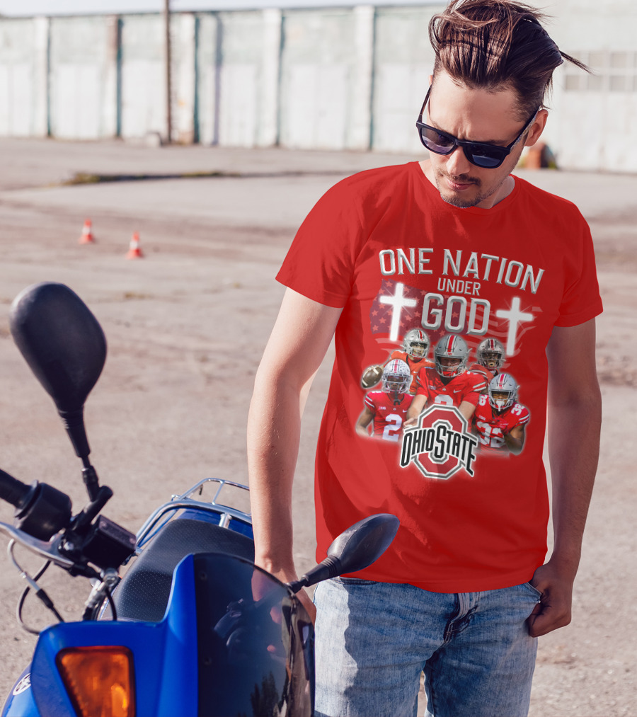 Ohio State Buckeyes One Nation Under God Football T-Shirt
