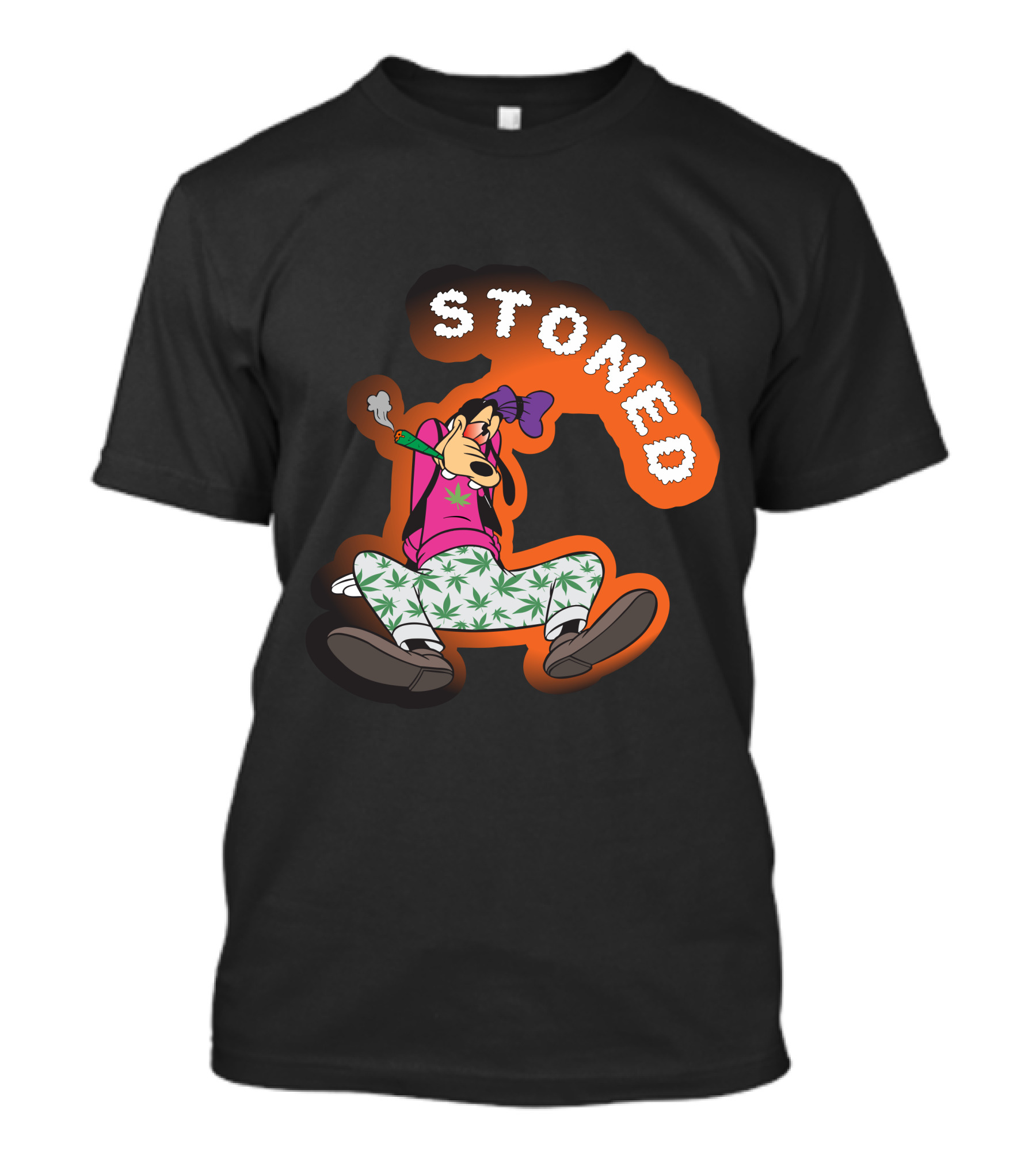 STONED GOOFY Cannabis Leaf Pants Smoke T-Shirt