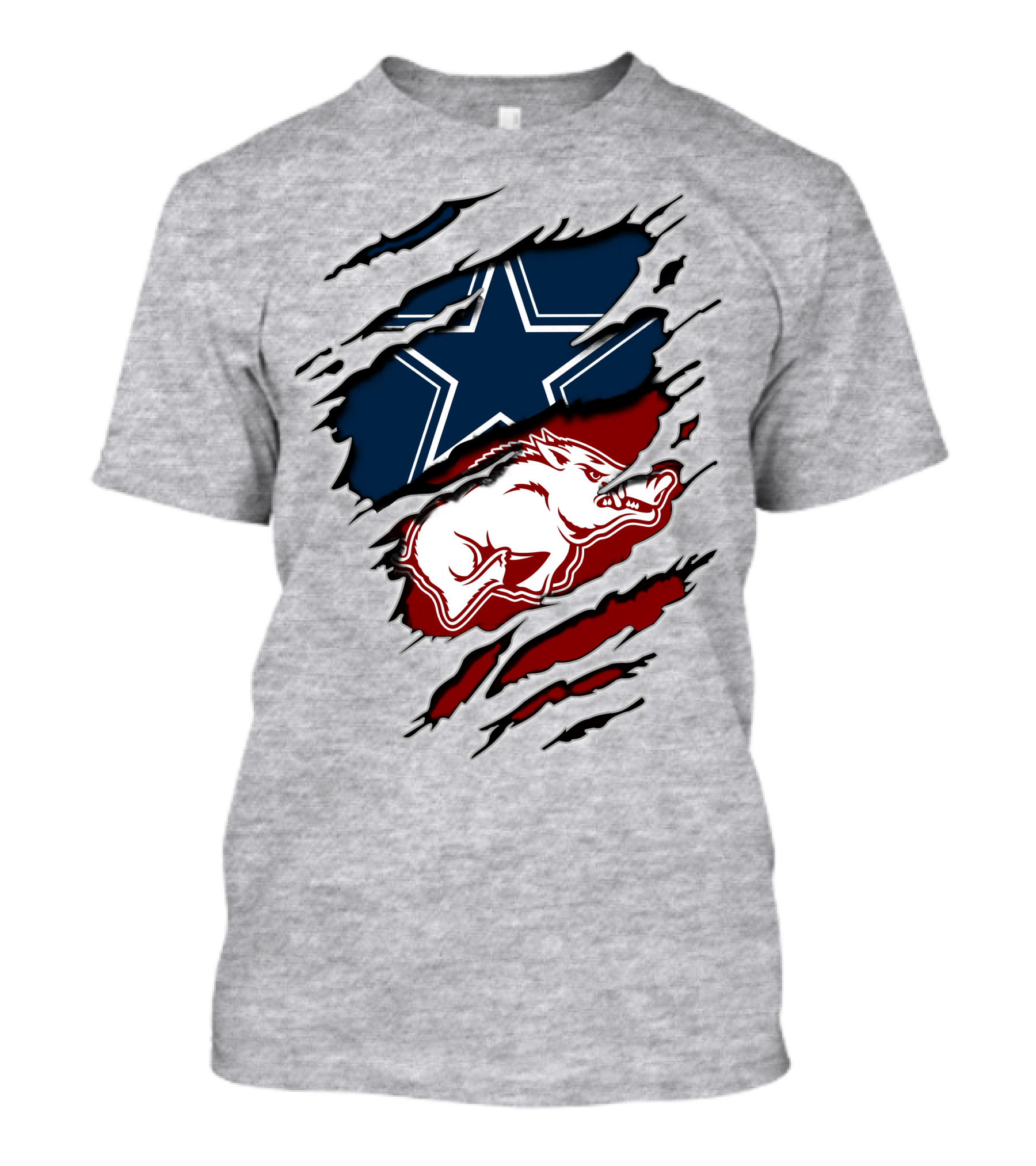 Dallas Cowboys Arkansas Razorbacks Torn T-Shirt