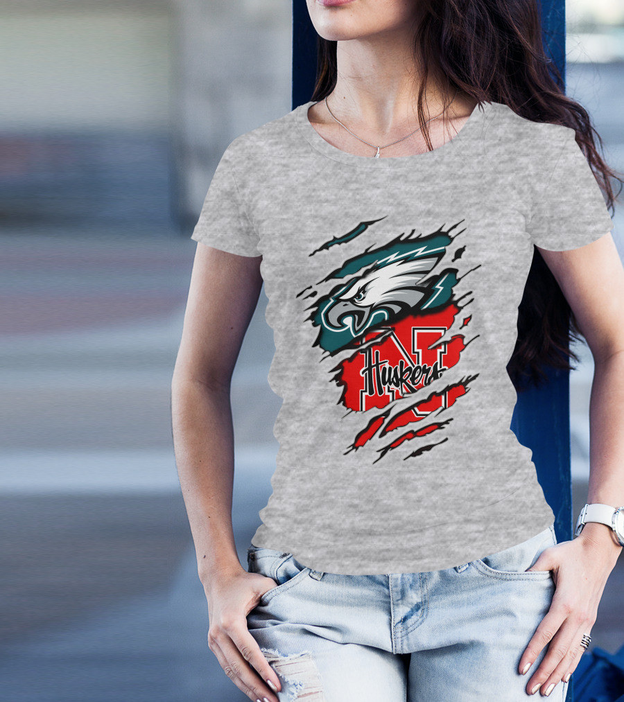 Eagles Huskers Logo Crossover T-Shirt
