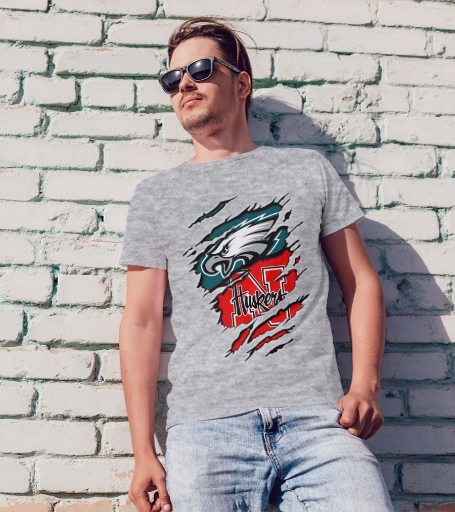 Eagles Huskers Logo Crossover T-Shirt