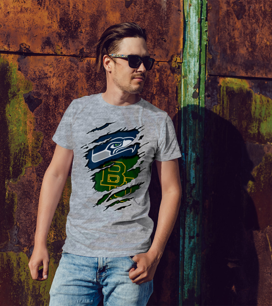 Seattle Seahawks Baylor Bears Fan Mashup T-Shirt