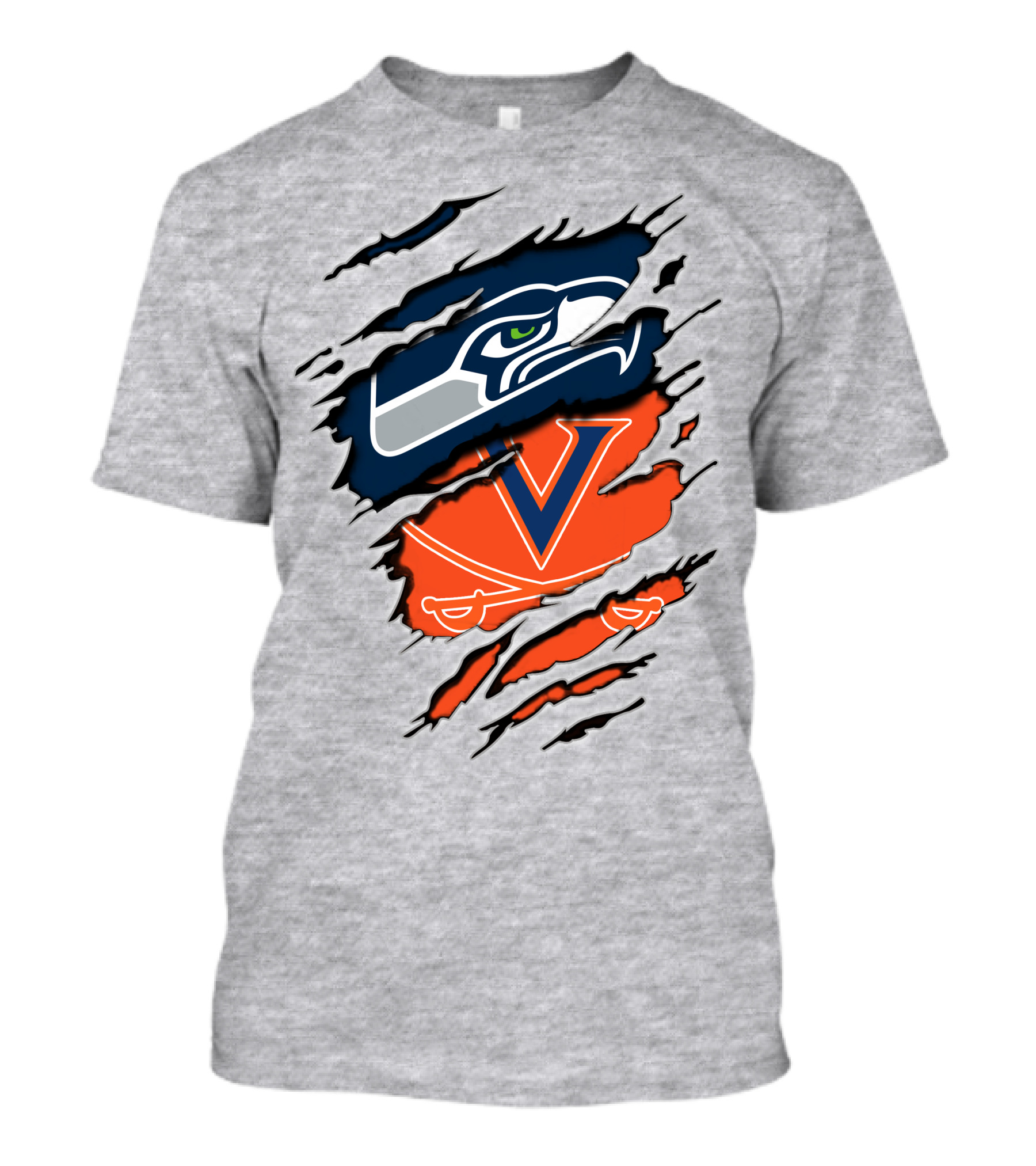 Seattle Seahawks Virginia Cavaliers Claw T-Shirt