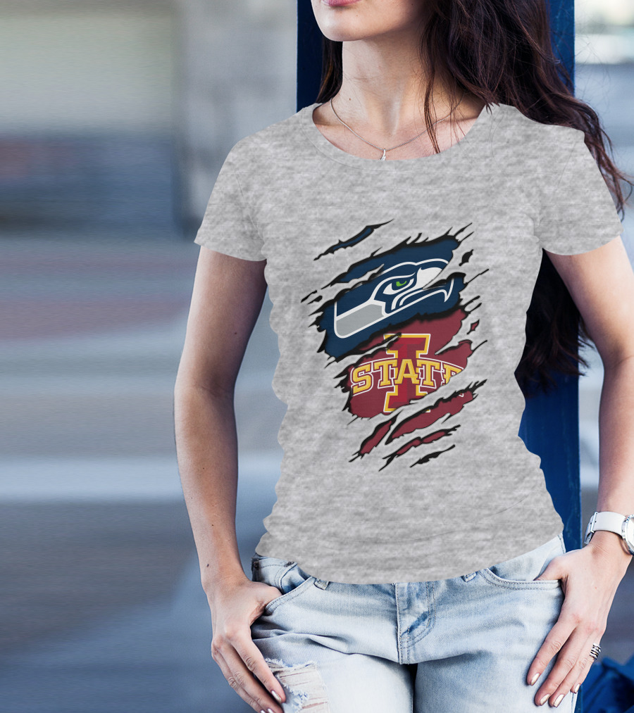 Seahawks Iowa State Cyclones Dual Loyalty T-Shirt